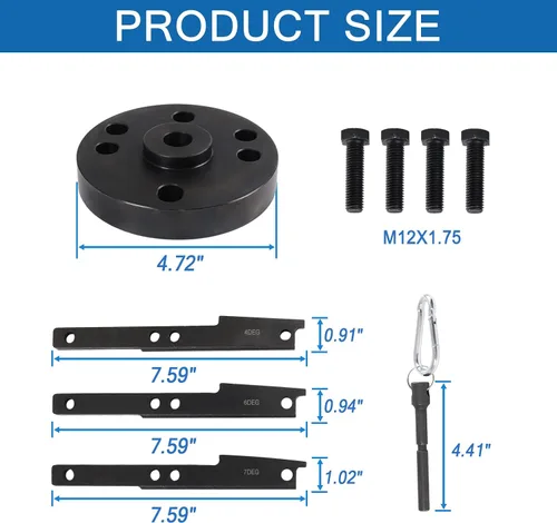 Miniatura 4 de Kit de herramientas de sincronización de leva 3163021 y 3163530 freno de motor 0.276 in herramienta de ajuste para Cummins ISX QSX Motor Heavy Duty