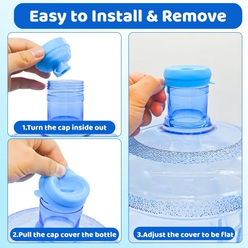 Miniatura 7 de Myvision Manguera y tapa de repuesto para bomba eléctrica dispensadora de agua, contiene 1 tapa de botella de agua de silicona de grado alimenticio