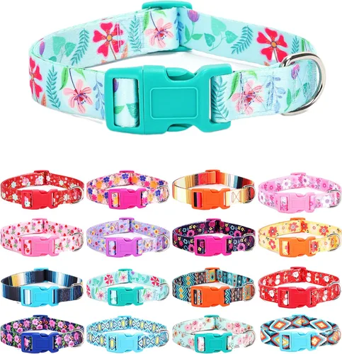 Miniatura 19 de Collares de Navidad para perros pequeños, lindos collares suaves y ajustables para perros y niñas, S 22. Estilo navideño