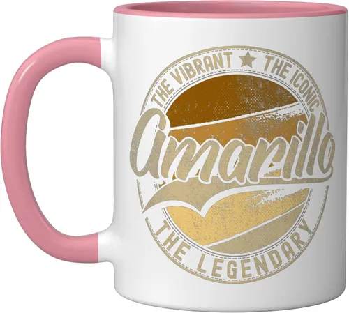 Miniatura 9 de Amarillo TX Texas Vintage Distressed Ceramic Mug, Black/White