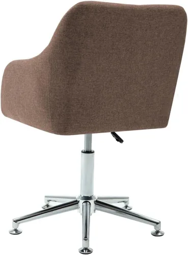 Miniatura 6 de Dining Chairs Set of 2, Brown Fabric Swivel, Adjustable Height, 360-Degree Rotation, Comfortable Seating for Kitchen & Dining Room