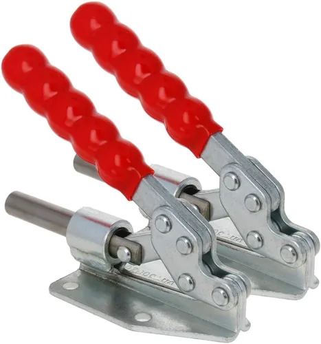 Miniatura 24 de Utoolmart Abrazadera de palanca ajustable, botón de liberación rápida, abrazadera de palanca de acción de empuje de tracción de 99 libras