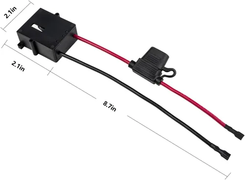 Miniatura 2 de SefePoder Conector de arnés de cable de repuesto compatible con batería de Power Wheels de 12 voltios, cable de 12AWG con fusible, baterías de litio