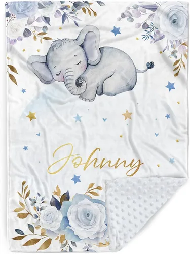Miniatura 24 de Manta de bebé personalizada para niños, manta de bebé personalizada con nombre, franela suave con respaldo de puntos de doble capa, manta de Rocket