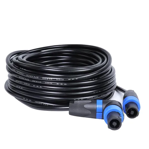 Miniatura 13 de HBU Paquete de 1 cable Speakon a Speakon de 3 pies (4 conductores, 12 AWG), 1 cable macho NL4FC de 3 pies de altavoz, Pro PA DJ Studio, escenario