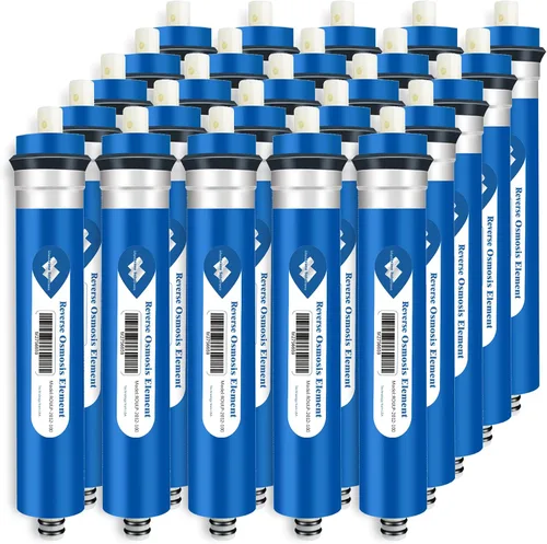 Membrane Solutions Membrana de ósmosis inversa 100 GPD de 11.75 x 1.75 pulgadas, repuesto de filtro de agua de membrana RO para debajo del