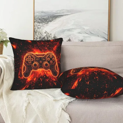 Miniatura 5 de Perinsto Juego de 2 fundas de almohada decorativas para sofá, cama, decoración del hogar, 16 x 16 pulgadas