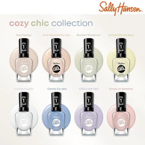 Miniatura 11 de Sally Hansen Miracle Gel - Esmalte de uñas de calidad de salón Fórmula similar al gel, sistema de dos pasos, no necesita luz UV, larga duración