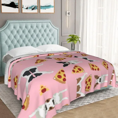Miniatura 6 de Rat Terrier - Manta estampada de perro, súper suave y cómoda, 50 x 40 pulgadas, manta cálida reversible y mullida para cama, sofá, viajes, campamento