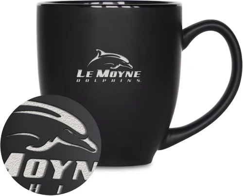 Miniatura 371 de Rico Industries - Taza de cerámica mate negra con grabado láser estándar de 15oz para NCAA (escuelas T & U) - Para bebidas calientes o frías