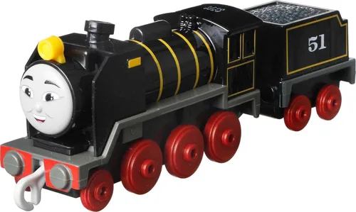 Mattel Thomas & Friends - Tren de juguete, motor Hiro fundido a presión grande y auto de carga de la serie Classic & All Engines Go, para