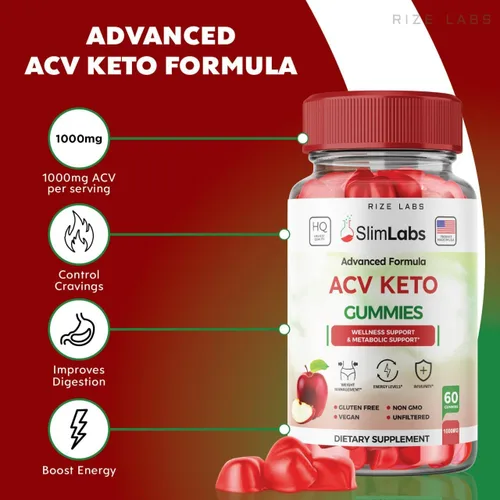 Miniatura 2 de Slim Labs ACV Keto Gummies para el bienestar y el apoyo metabólico - Gomitas para perder peso - Dieta de grasa del vientre (120 gomitas)