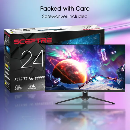 Miniatura 5 de Sceptre Monitor para juegos IPS de 24 pulgadas, 165 Hz, 144 Hz, Full HD (1920 x 1080), FreeSync Eye Care FPS RTS DisplayPort HDMI Altavoces