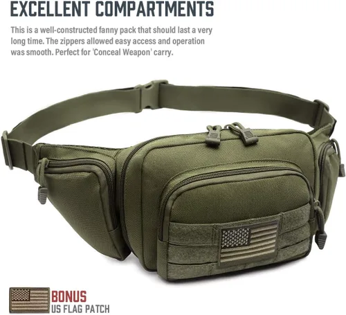 Miniatura 3 de LIVANS Cangurera de transporte oculto, bolsa táctica para pistola de transporte para hombre, funda de ocultación para armas de 1911 y G 17, 19, 20