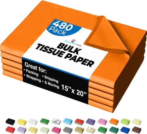 Miniatura 17 de Party Solids Papel de Seda Negro para Bolsas de Regalo - Papel de Seda a Granel Negro de 20" X 30", 480 Hojas - Papel Prensa de 10 lb para Embalaje
