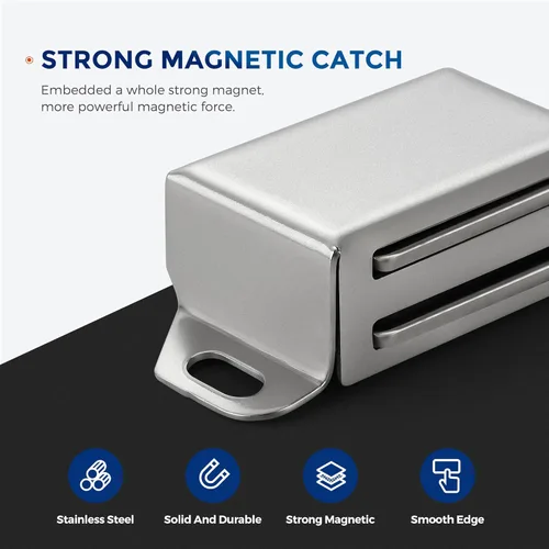 Miniatura 4 de Imanes de Puerta de Gabinete Ravinte, Cierre Magnético Fuerte de 13.6kg, Llave Magnética de Alta Resistencia, Cierre Magnético para Puerta