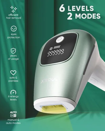 Miniatura 4 de Xsoul Depilación láser IPL, removedor de vello sin dolor para mujeres y hombres, ideal para axilas, piernas, cara y bikini, reducción de vello