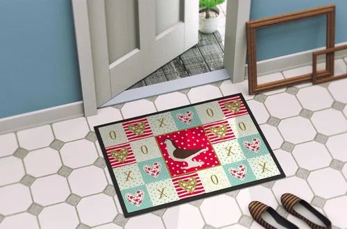 Miniatura 4 de Caroline's Treasures CK5370MAT - Felpudo grande con diseño de palomas de 18 x 27 pulgadas, tapete rojo para puerta delantera, para interiores