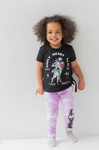 Miniatura 5 de Disney Nightmare Before Christmas - Conjunto de camiseta y leggings para niñas de Sally Jack Skellington