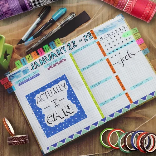 Miniatura 4 de KOVANO Juego de 60 rollos de cinta Washi - Cinta adhesiva decorativa para suministros de álbumes de recortes, manualidades DIY, diarios personales