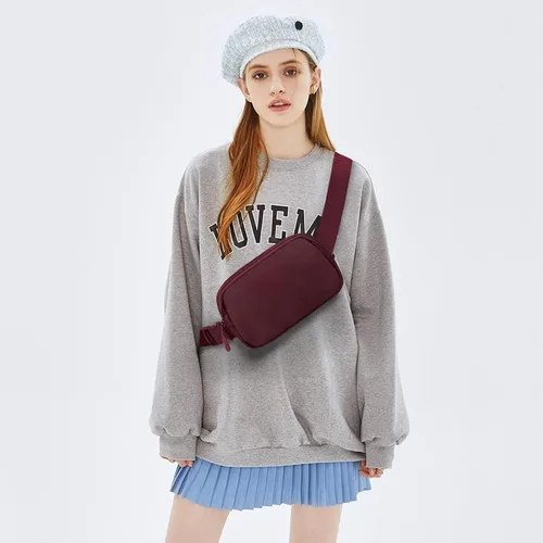 Miniatura 200 de Riñonera cruzada para mujeres y hombres, bolsa para cinturón para senderismo con correa ajustable, riñonera para correr, entrenamiento, deportes