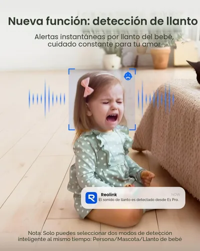 Miniatura 4 de Cámara de seguridad para interiores, Reolink E1 Pro cámara de WiFi de 4 megapíxeles Alta definición de conector para seguridad en el hogar, WiFi