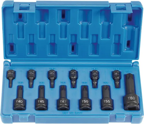 Miniatura 2 de Grey Pneumatic (1234T) Juego de llaves de llave de impacto Star de 12 piezas surtidas