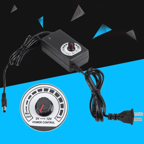 Miniatura 6 de Convertidor de CA a CC 110V-240V a 3-12V Adaptador de corriente 2A con enchufe de EE. UU. para ventilador eléctrico, motor de taladro, control