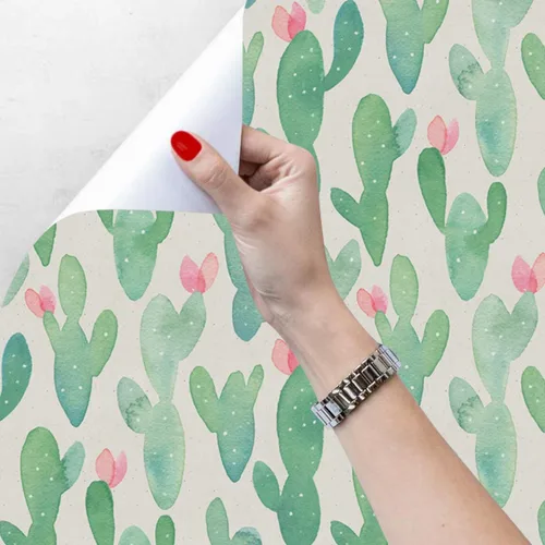 Miniatura 6 de Papel tapiz de contacto floral de hojas para paredes, armarios, estantes, aparador, cajón, sala de estar, dormitorio, decoración de 17.7 x 78.7
