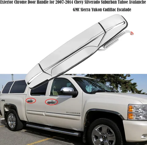 Miniatura 6 de Manija de puerta delantera izquierda para Chevy Silverado Suburban Tahoe Avalanche GMC Sierra Yukon Cadillac Escalade Manija de puerta exterior OEM