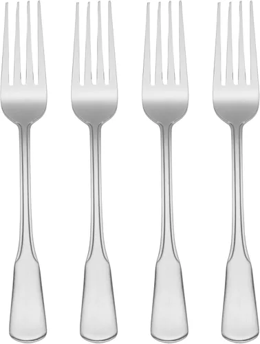 Oneida Cubiertos Colonial Boston Tenedores de cena, juego de 4, plata
