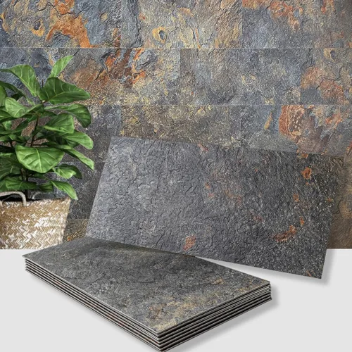 Miniatura 19 de AULIGET 20 piezas de azulejos de pared de piedra sintética ligera para despegar y pegar, 6 x 12 pulgadas, PVC para cocina, baño, lavandería, cámper