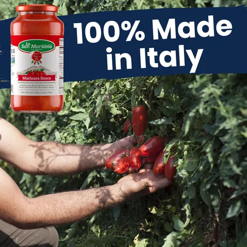Miniatura 7 de La San Marzano Salsa Marinara, 24 onzas, salsa para pasta hecha en Italia, tomate multiusos de calidad premium, todo natural, dieta mediterránea