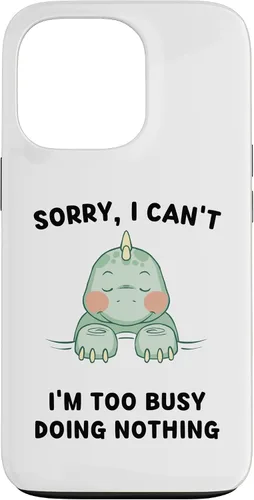 Miniatura 9 de iPhone 16 Sorry, I Can't I'm Too Busy Doing Nothing Sleeping Dinosaur Case