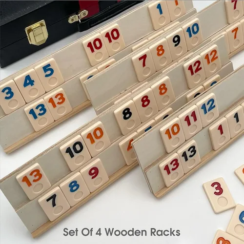 Miniatura 4 de Rummy de lujo con los estantes de madera en la caja