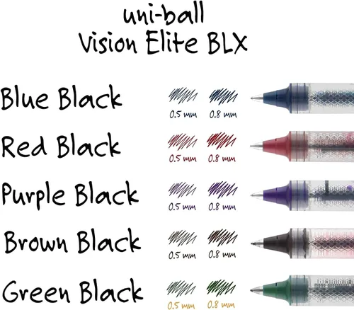 Miniatura 4 de uni-ball 69020 VISION ELITE - Bolígrafo impermeable con punta rodante, tinta azul/negra