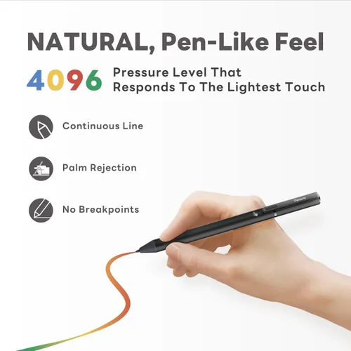 Miniatura 6 de Penoval USI 2.0 Lite Stylus Pen para algunos modelos de Chromebook, 4096 niveles de presión y escritura suave compatible con Google Pixel Tablet