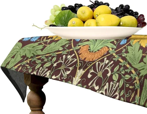 Miniatura 334 de Mantel Floral Retro de Pájaros, Diseño Original Bohemio William Morris Estampado Cubierta de Mesa para Hogar Picnic Fiesta Comedor Cocina William