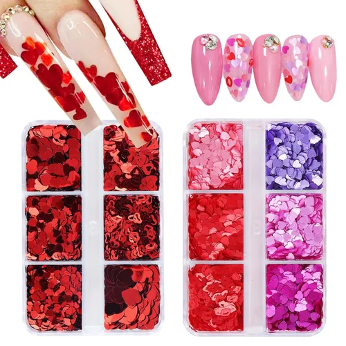 Miniatura 14 de 12 rejillas para arte de uñas de Navidad, lentejuelas holográficas 3D, copos de nieve láser, estrella, mariposa, invierno, vacaciones, purpurina
