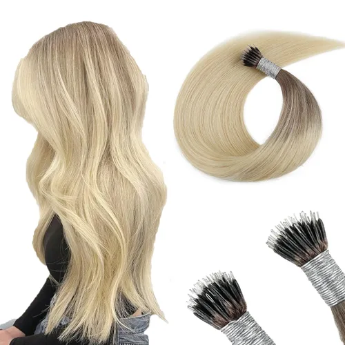 Miniatura 20 de ABH AMAZINGBEAUTY HAIR Extensiones de cabello rizado liso para mujeres negras con punta en I, cabello humano, punta en I, Remy, 50 mechones, punta