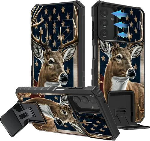 Miniatura 668 de Funda para Samsung Galaxy S22 Ultra 5G, Galaxy S22 Ultra con cubierta de cámara deslizante, funda resistente de doble capa con función atril Black