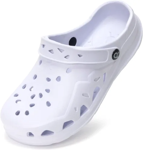 Miniatura 14 de HEVA Zuecos de jardín para mujer adulta, pantuflas clásicas sin cordones, sandalias deportivas de secado rápido