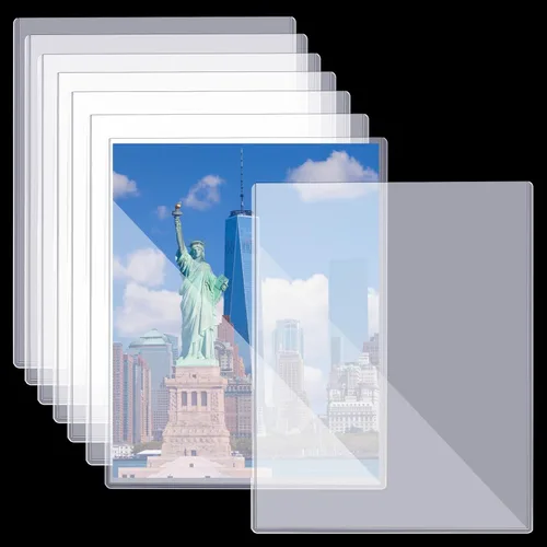Protectores rígidos de impresión de 8 1/2 x 11 pulgadas, protectores de hojas transparentes de plástico duro, protectores de revistas para