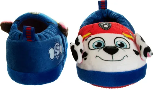 Miniatura 5 de Nickelodeon Boys Paw Patrol Slippers Chase and Marshall Plush Fuzzy Slippers (5T-12 Boy)