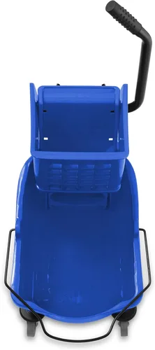 Miniatura 3 de Dryser Cubo de fregona comercial con escurridor de prensa lateral, 26 cuartos de galón, color azul