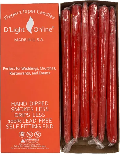 Miniatura 39 de D'light Online Elegantes Velas Cónicas de Otoño Estacional de 10 Pulgadas de Calidad Premium - Sin Perfume, Velas Cónicas Sumergidas a Mano, Sin
