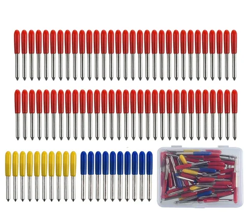 Miniatura 5 de 80 cuchillas de repuesto para máquinas de corte Cricut Explore Air2/Air 3/Maker/Maker 3/Expression -10 cuchillas de punta fina de 30°, 60 hojas