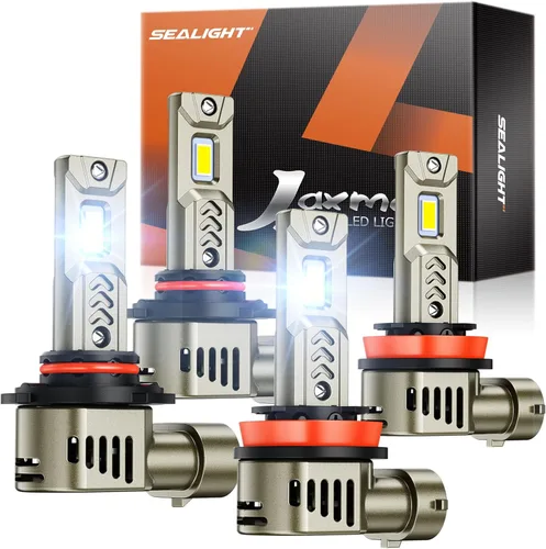 Miniatura 18 de SEALIGHT Bombillas LED antiniebla 9007/HB5, 8 bombillas de uso todoterreno PowerSports, luz de conducción 9007, 6000 K blanco, Plug-N-Play, paquete