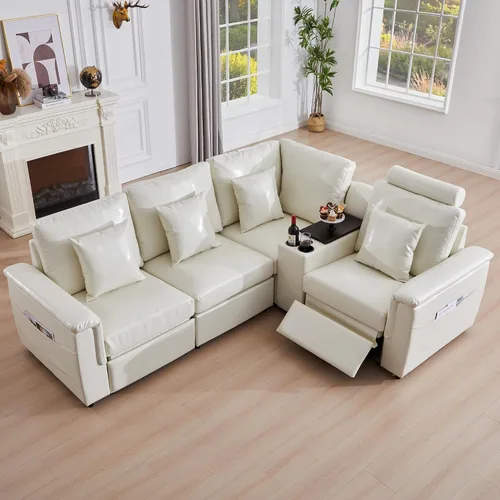 Miniatura 58 de RARZOE Módulo de Reposabrazos para Sofá Seccional Modular, Reposabrazos de Pana Módulo de Sofá Modular Parte Lateral para Sala de Estar Sofá