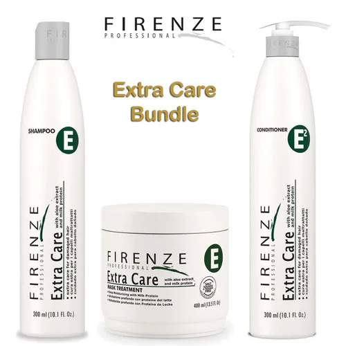 Miniatura 2 de Firenze Professional Extra Care Trio - Champú 10.1 fl oz/10.1 fl oz, Acondicionador 10.1 fl oz/10.1 fl oz y Tratamiento Mascarilla 13.5 fl oz/13.5